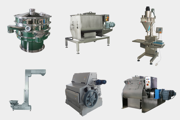 Vibrating Sieve, Mixer, Grinding Machine etc.